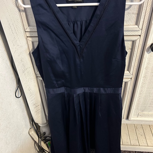 banana republic long blue dress Banana Republic Navy Halter Neck A-Line Midi Dress
